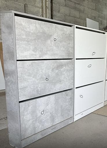 Тумба и подставка для обуви, Пластик, цвет - Белый