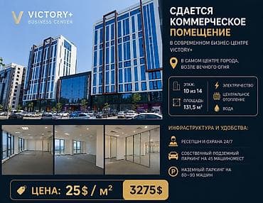 Сдается коммерчесокое помещение в бизнес-центре Victory+ В