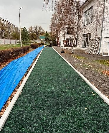 Резиновое покрытие для дорожек и площадок - Модульные плиты из at lalafo.kg Резиновое покрытие для дорожек и площадок - Модульные плиты из