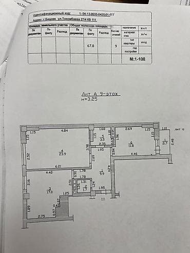 Батирлер: 2 бөлмө, 68 м², Асанбай мкр Элитка, 9 кабат — 4