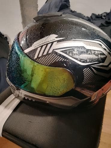 Шлемы: Интегральный мото-шлем с зеркальным визором - Тип: полноразмерный — 4