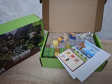 детские игрушки даром: 🧲 Магнитные кубики Minecraft 554 шт + 15 минифигурок- 4300 сом 538 — 1