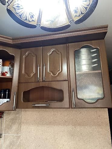 Терезелер жана комплектөөчүлөр: Ашкана гарнитуру, түсү - Күрөң, МДФ — 1