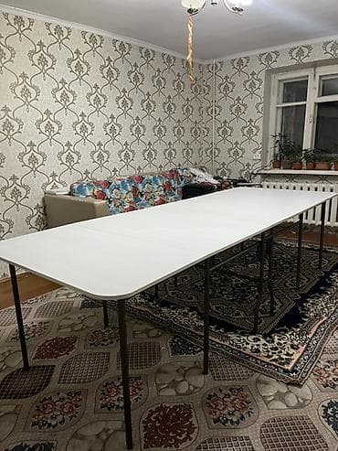 разборный стол: Складной походный стол, Б/у, цвет - Белый — 1