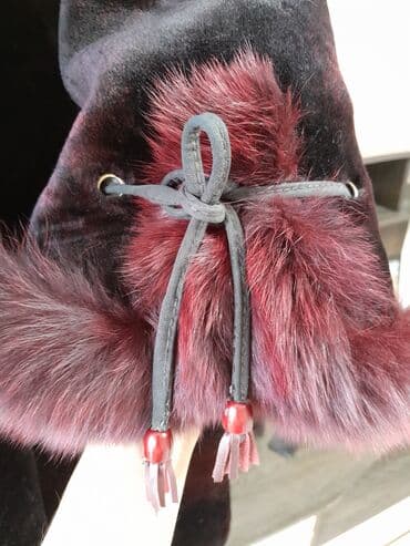шуба кроликовая: Шуба, Песец, По колено, L — 3