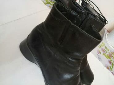 обувь для охоты: Полусапоги кожаные, зимние (натуральный мех) 38 размера — 3