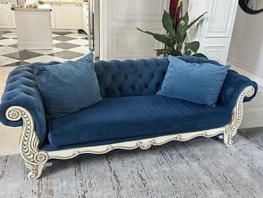 гостинная: Комплект мягкой мебели, цвет - Синий — 1
