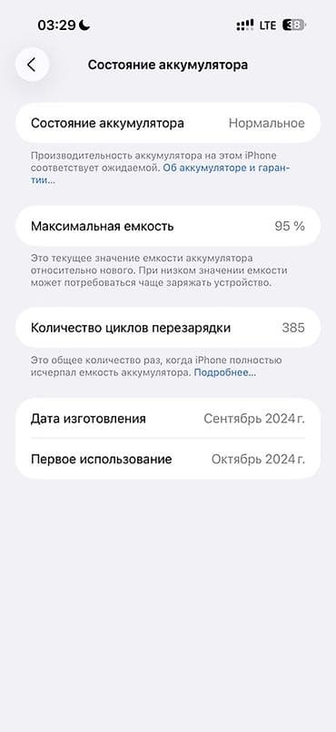 IPhone 16 Pro Max, 256 ГБ, 95 %