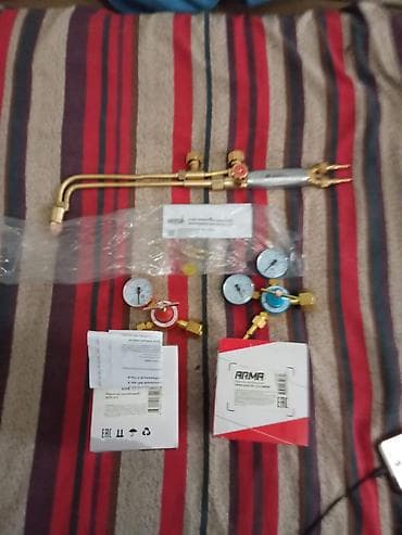 Резак газорезка пропан кислород комплект с шлангом.2 монометра резак и