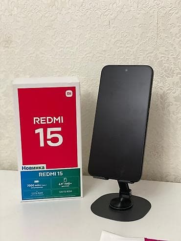 Redmi, Redmi 15, Б/у, 128 ГБ, цвет - Черный, 2 SIM