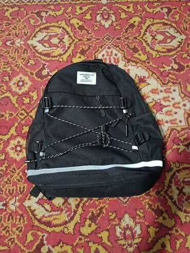 купить школьный рюкзак в бишкеке: Городской рюкзак #INKEDBOSTYLE - Цвет: чёрный - На лицевой стороне — — 1