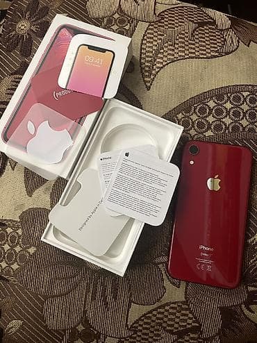 iphone xс: IPhone Xr, Б/у, 64 ГБ, Красный, Коробка, 77 % — 6