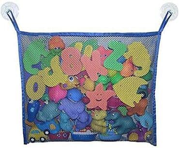 контейнеры для вещей: Детская сетка для хранения игрушек, сетка - органайзер для ванной — 1