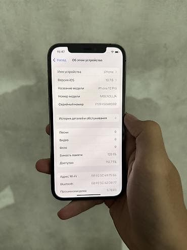 76: IPhone 12 Pro, Б/у, 128 ГБ, Графит, Защитное стекло, 76 % — 6