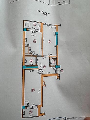 Квартиры: 2 комнаты, 63 м², Элитка, Джал мкр (в т.ч. Верхний, Нижний, Средний) Элитка, 10 этаж, Евроремонт — 4