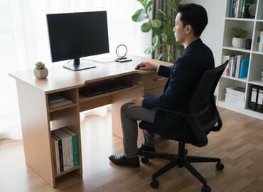 рабочий стол: Компьютерный стол, Б/у, С полками — 1