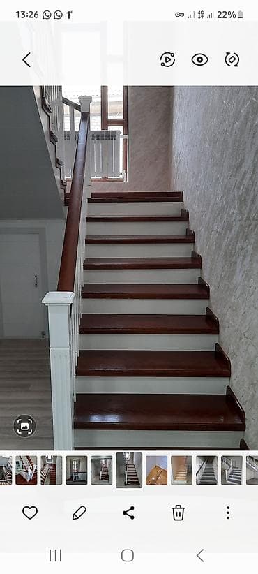 шкафтар бу: Агач тепкичи Жеке менчик үй үчүн, Тепкичтин формасы: Г-сымал, Стиль: Классикалык — 1