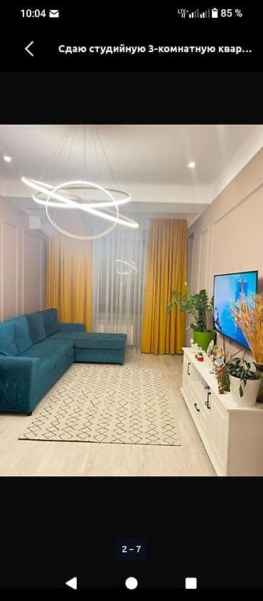 seven development: 3 комнаты, Золотой квадрат Агентство недвижимости, Парам без детей, от 6 месяцев, С мебелью полностью — 2