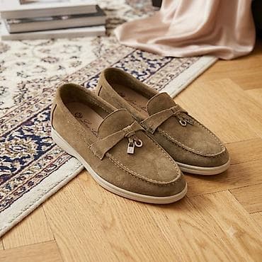 лора пияна: Лоферы, 35, Loro Piana, Б/у, цвет - Коричневый, Платная доставка, Самовывоз — 1
