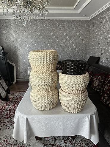 очень нужны: Плетёные кашпо для дома и сада - Материал: ротанг/пластик под ротанг — 7