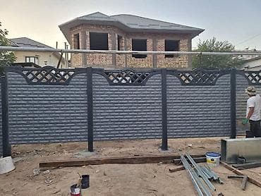 требуется шпаклевшик: Декоративные бетонные секции для забора - Материал — 10