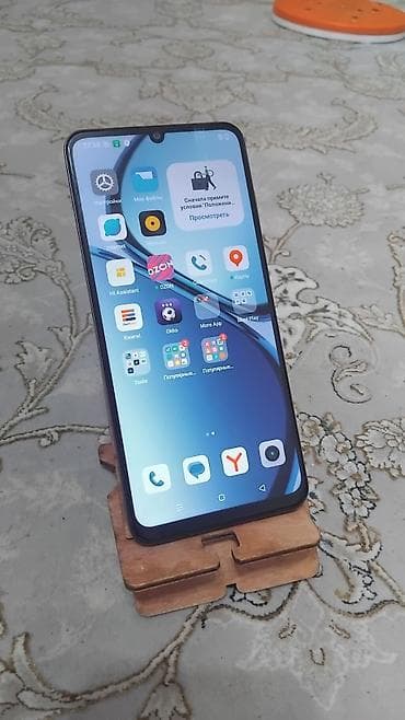 second hand mobile: Realme Note 60, Б/у, 128 ГБ, цвет - Черный, 2 SIM — 2