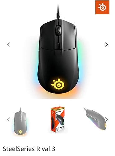 logitech combo touch: Игровая проводная мышь SteelSeries Rival 3 - Сенсор TrueMove Core с — 1