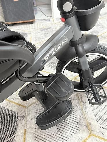 ходунки вожжи: Детский трёхколёсный велосипед-коляска Skillmax - Универсальная — 3