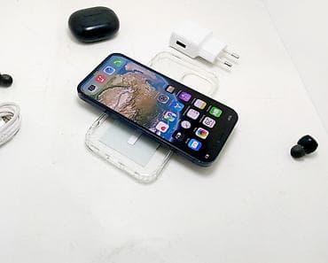 ipxone 8: IPhone 12, Б/у, 64 ГБ, Синий, Зарядное устройство, 76 % — 5