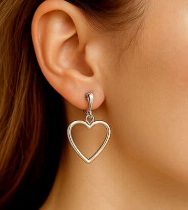 свадебные платья для покрытых: Клипсы, серьги этнические, средней величины (около3 см). Цена за — 1