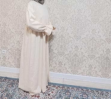 ризо: Повседневное платье, Made in KG, Осень-весна, Длинная модель, Прямое, 2XL — 1