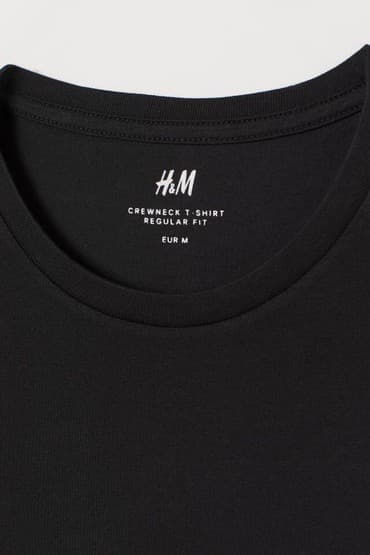h m новый: Мужская футболка, M, H&M, Новый, цвет - Черный, Самовывоз — 2