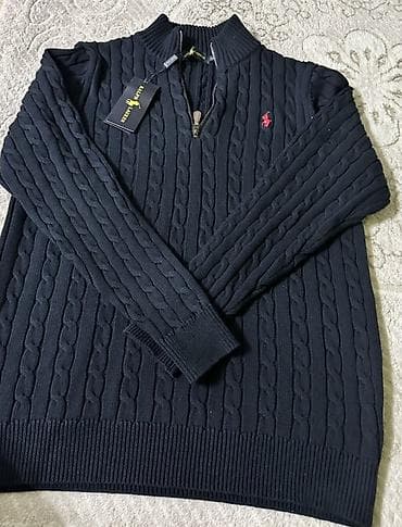 прокат одежды: Мужской свитер, L, Polo Ralph Lauren, Новый, цвет - Синий — 1