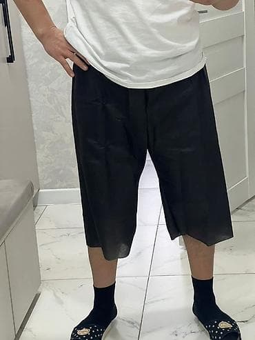 шорты тренировок: Мужские удлинённые шорты ниже колена. - Цвет: чёрный - Посадка — 1