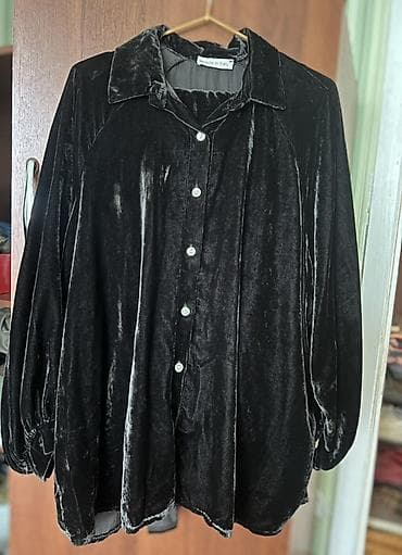 Бархатная двойка /рубашка /блуза /кюлот штанах.Made in Italy -