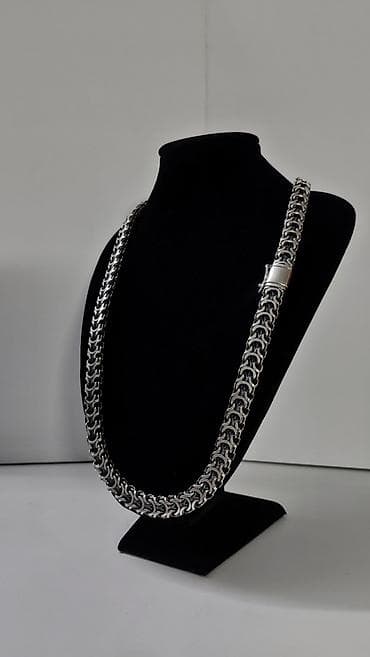 Үлпөт көйнөктөрү жана аксессуарлар: Серебряная цепь "Византия" 85гр, 58 см ручная работа, серебро 925 — 8