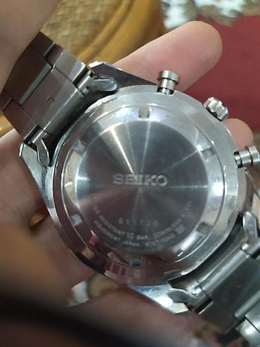 часы seiko: Часы Seiko хронограф, сталь . - Корпус и браслет: нержавеющая сталь — 7