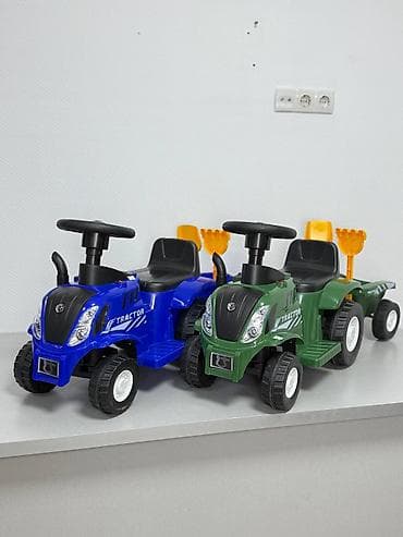 японский трактор: Детский каталочный трактор с прицепом - Тип: педальный/каталочный — 1