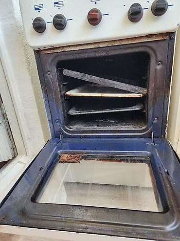 Техника и электроника: Газовая печь, Б/у, Напольная, цвет - Белый, Полная оплата — 3