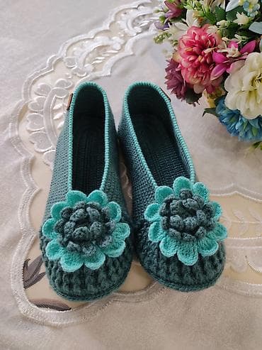 голубые: Домашние тапочки, 37, Новый, цвет - Голубой, Самовывоз — 4