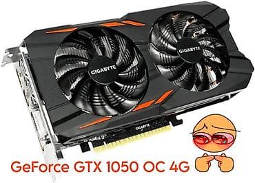 geforce 1050: Видеокарта для ПК, Б/у, Gigabyte, GeForce GTX, 4 ГБ — 1