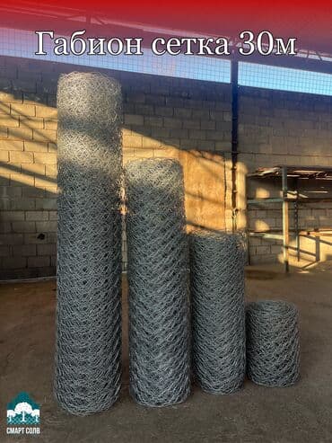 розы вьющиеся: Сетка для габионов, Длина: 50 м, Новый — 2