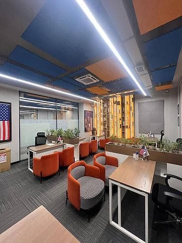 стол для гостей: Комплект офисной мебели, Кресло, Металл, цвет - Оранжевый — 2