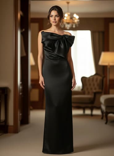 длинное черное платье с разрезом: Вечернее платье, Коктейльное, Без рукавов, Открытая спина, XS — 1