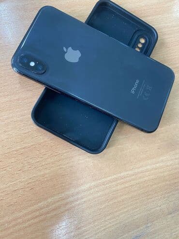айфон х: IPhone X, Колдонулган, 256 ГБ, Black Titanium, Заряддоочу түзүлүш, Коргоочу айнек, 100 % — 1