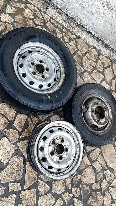 атего 19 5: Колеса в сборе 195 / R 14, Лето, Б/у, Грузовики/Автобусы, Железные — 1