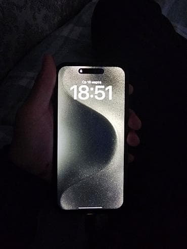 iphone battery: IPhone 15 Pro Max, Б/у, Natural Titanium, Кабель, 87 % — 4