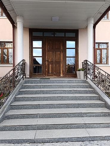 для окон: Двери для домов и квартир, Деревянная, Трехстворчатая, Со стеклом, цвет - Коричневый — 2