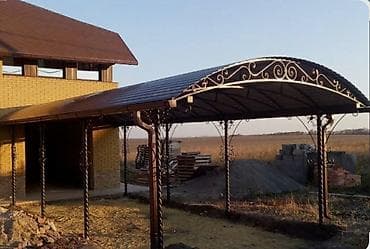 дрова: Навес, Двускатный, Металл, Профнастил — 6