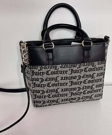 Аксессуарлар: Сумка-тоут Juicy Couture, компактный формат. - Дизайн: монограммный — 2